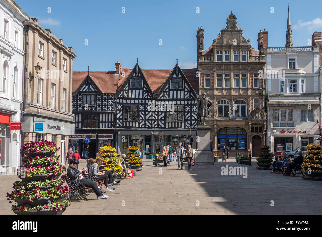 La Plaza, Shrewsbury, Shropshire, Inglaterra, Reino Unido, Europa Fotografía de stock Alamy