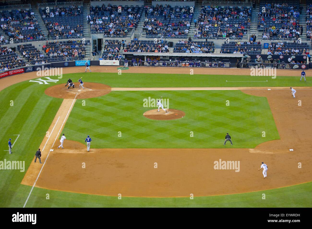 Béisbol en el Yankee Stadium, en el Bronx, Nueva York, Estados Unidos de América, América del Norte Foto de stock