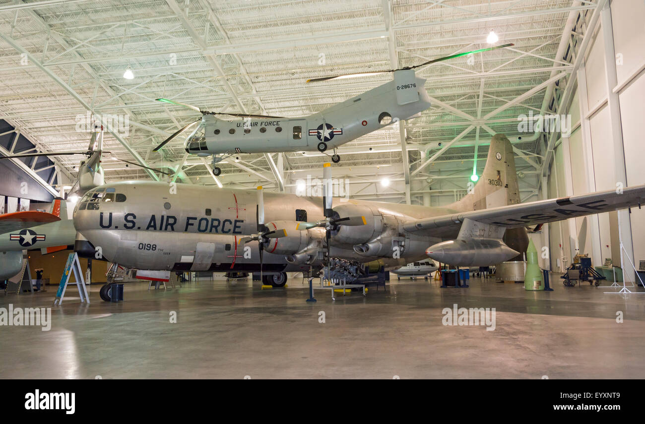 Nebraska, Ashland, Strategic Air & Space Museum, Boeing KC-97G Straofreighter, utilizado para el reabastecimiento de combustible y transporte aéreo Foto de stock