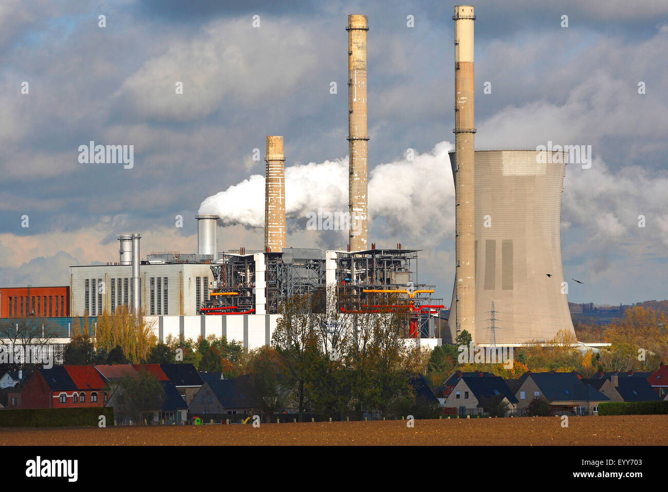 Planta eléctrica, Bélgica Foto de stock