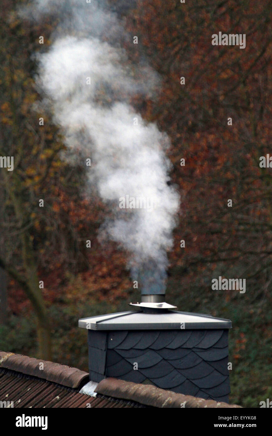 Las emisiones de escape de calefacción de gas, Alemania Foto de stock