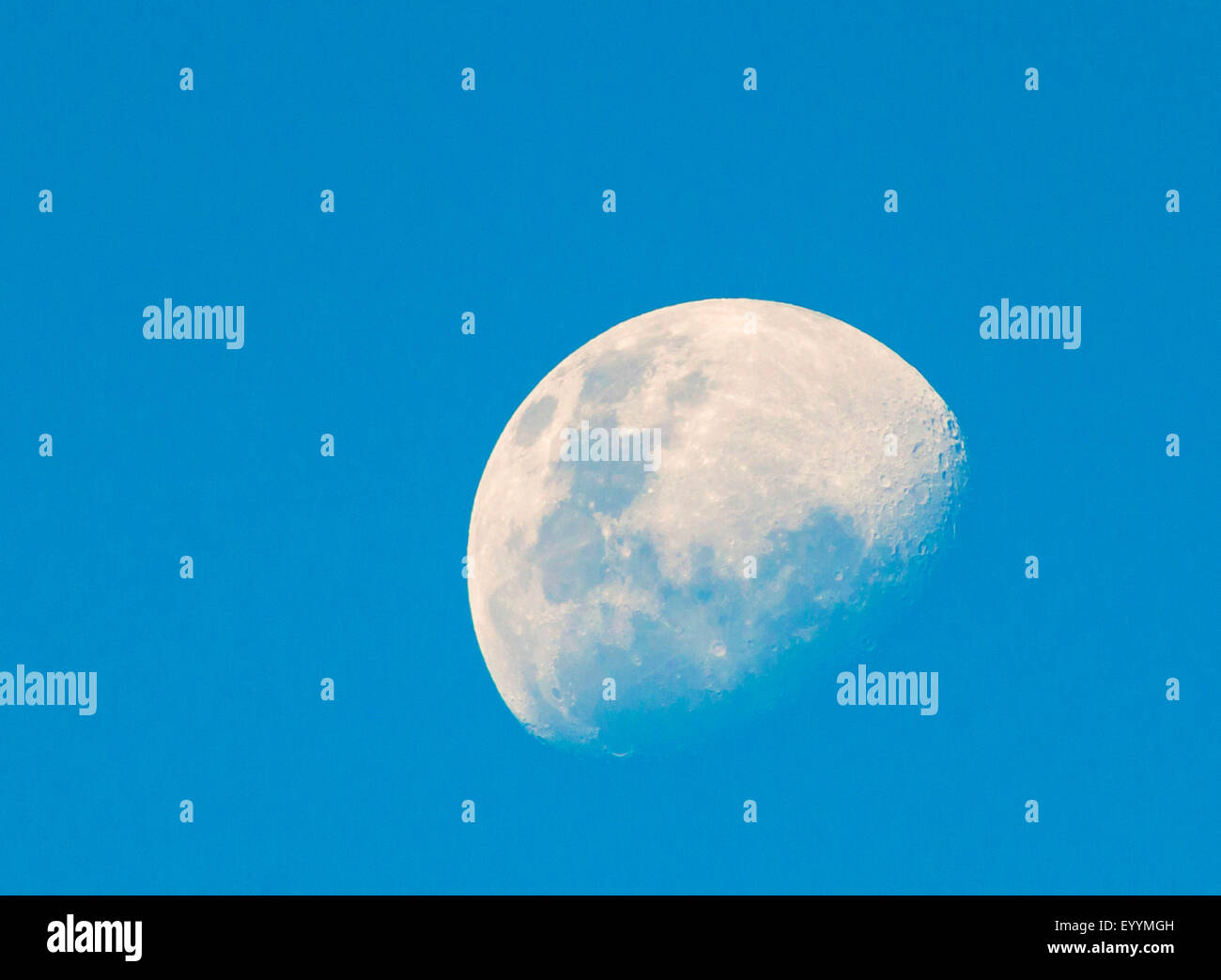 La luna en el cielo durante el día, Australia, Australia Occidental, Newman Foto de stock