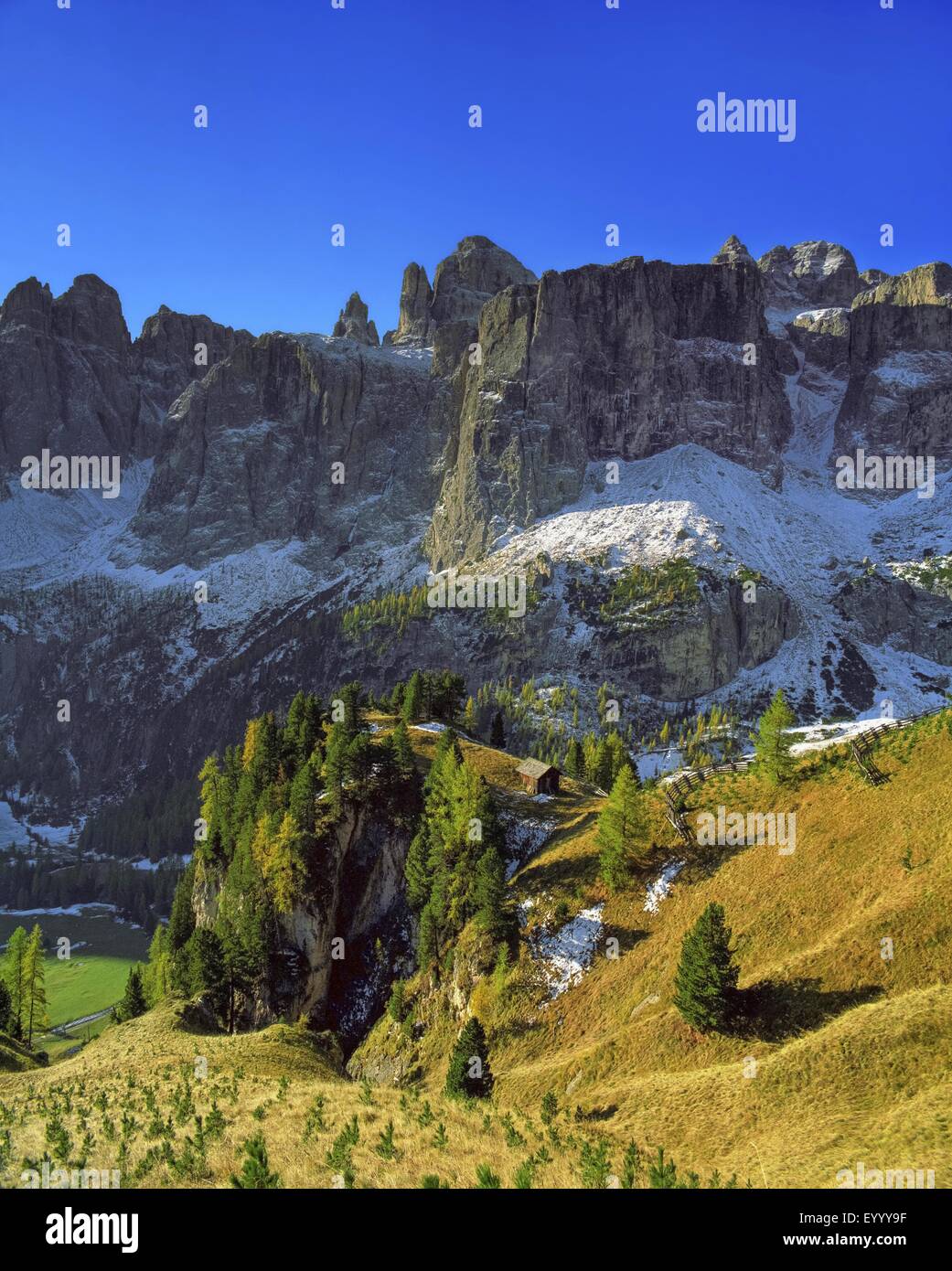 Sella grupo, Italia, el Tirol del Sur, Dolomiten Foto de stock