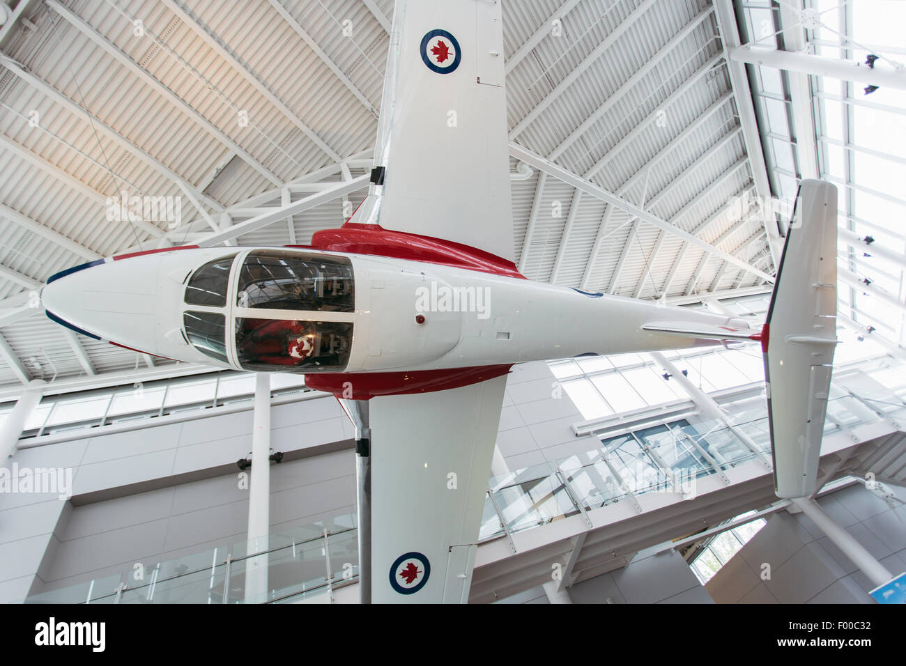 Ontario,Canadá, Ottawa, Canadá, la aviación y el Museo del Espacio, Canadair CT-114 Tutor Foto de stock