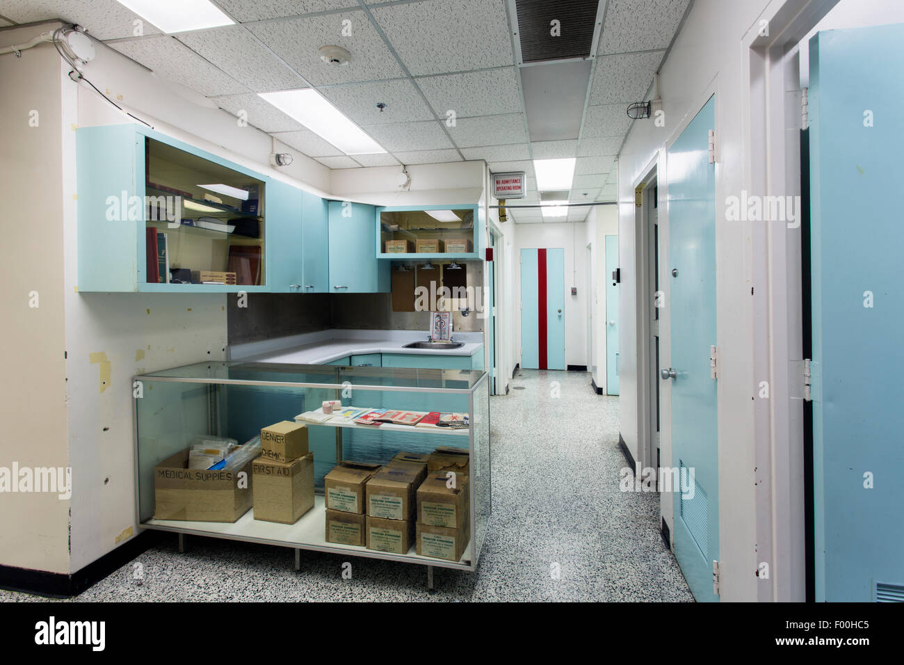 Ontario,Canadá,carpas,Diefenbunker, Canadá es el Museo de la guerra fría,hospital Foto de stock