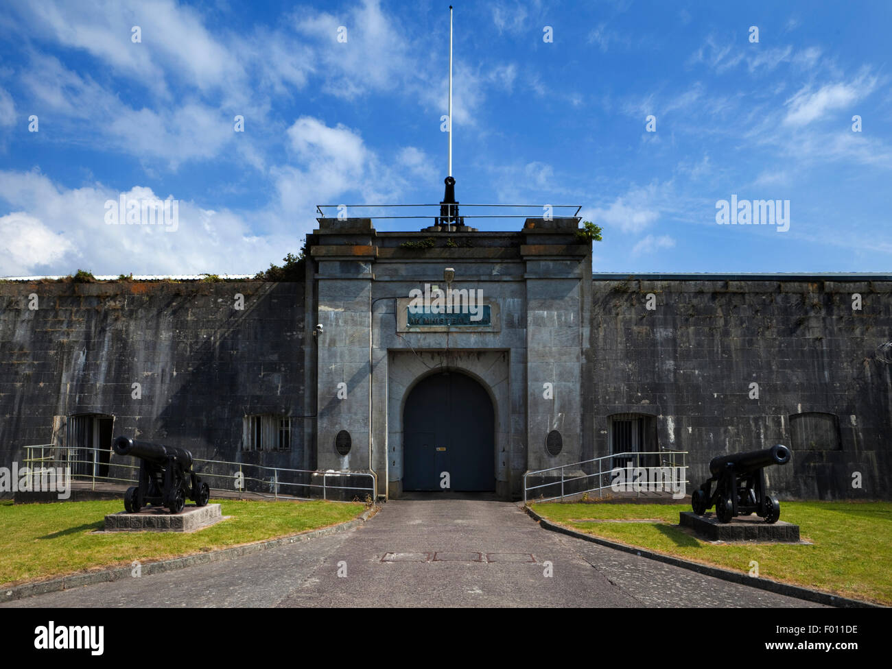 Spike isla prisión, cerca de Cobh, conocido desde 1849 hasta 1920, como Queenstown, Condado de Cork, Irlanda Foto de stock