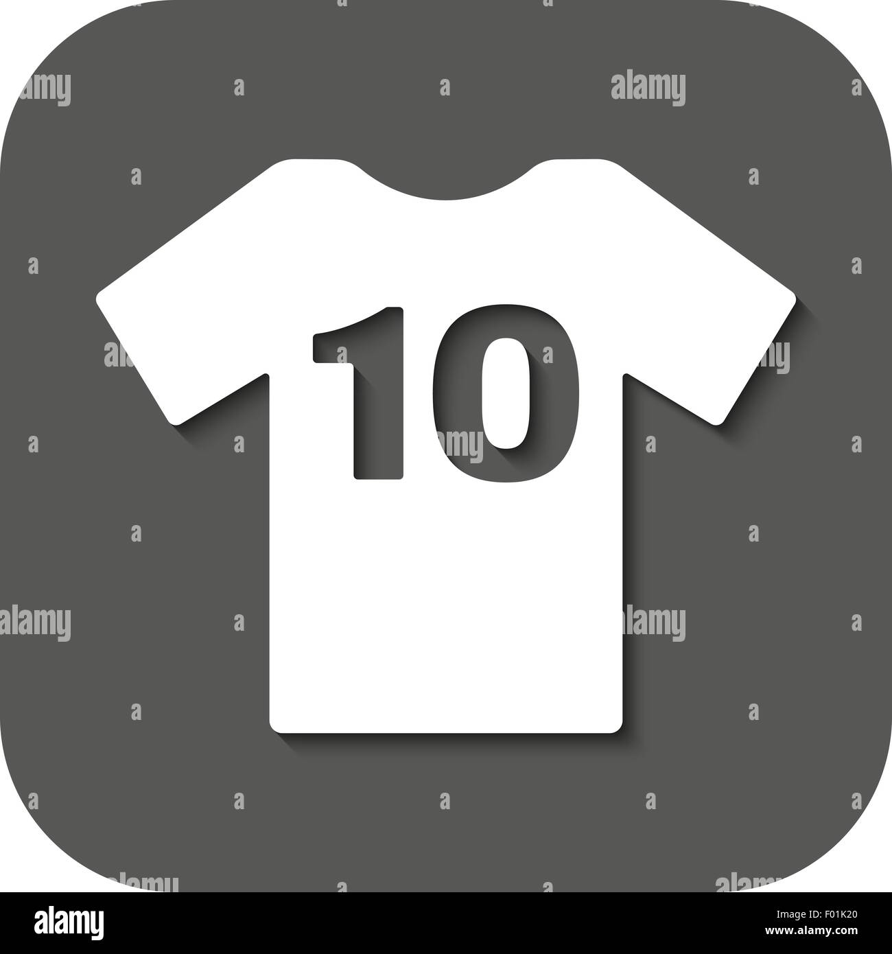 Deportes la camiseta con el número 10 de icono. Camiseta y jugador
