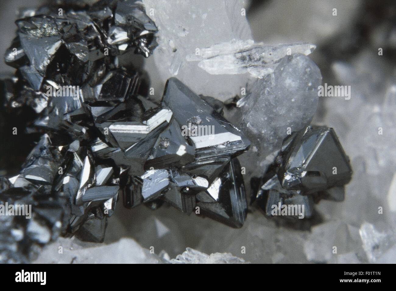 Minerales: Tetrahedrita (Cobre de sulfuro de antimonio) Foto de stock