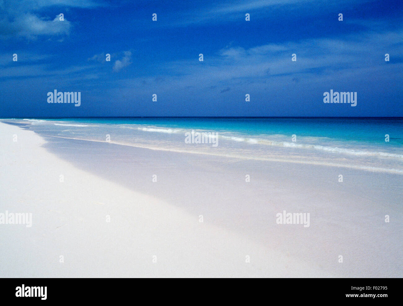 Playa, en Eleuthera, Bahamas. Foto de stock