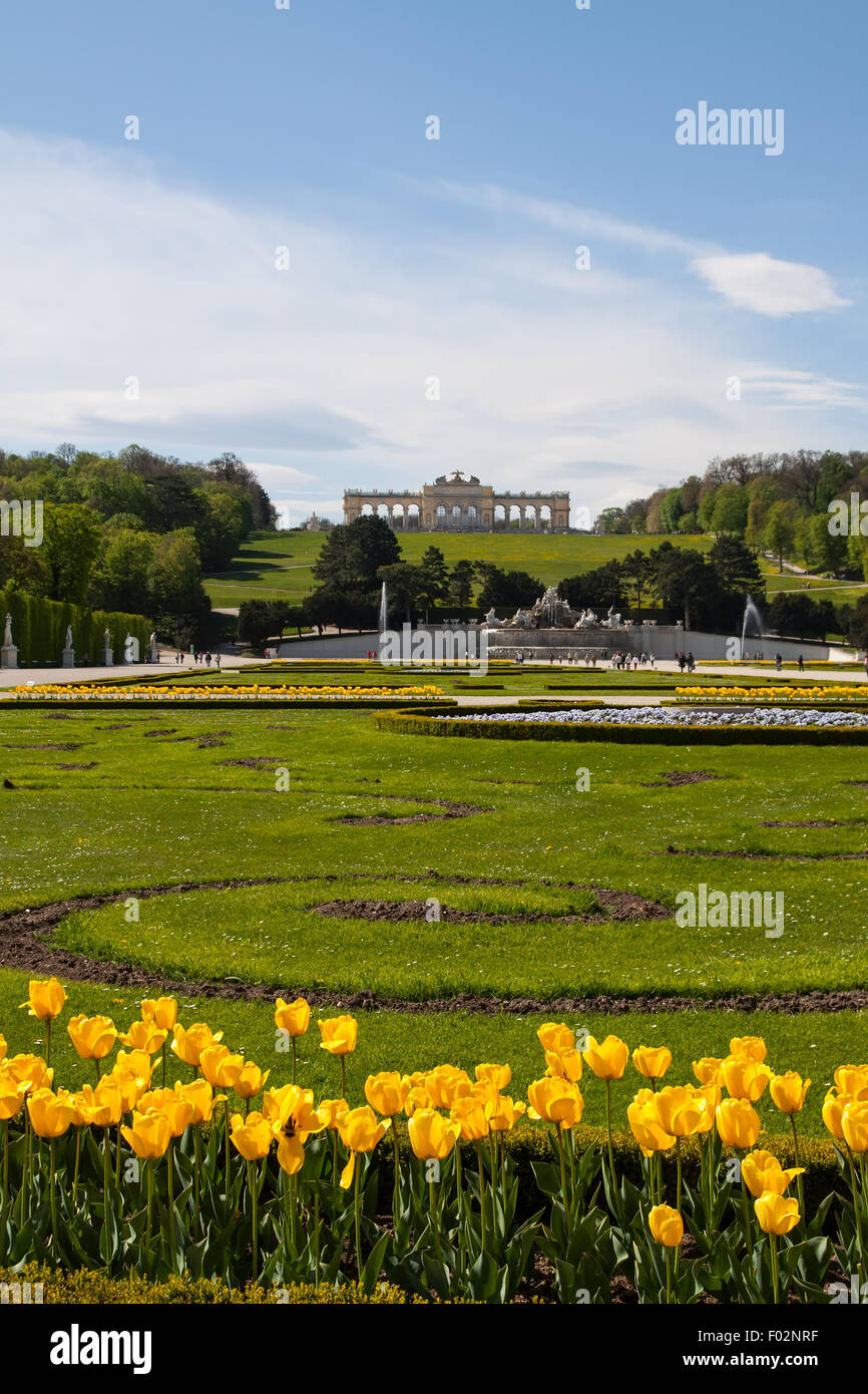 Jardines y Palacio de Schonbrunn Gloriette , Austria Foto de stock