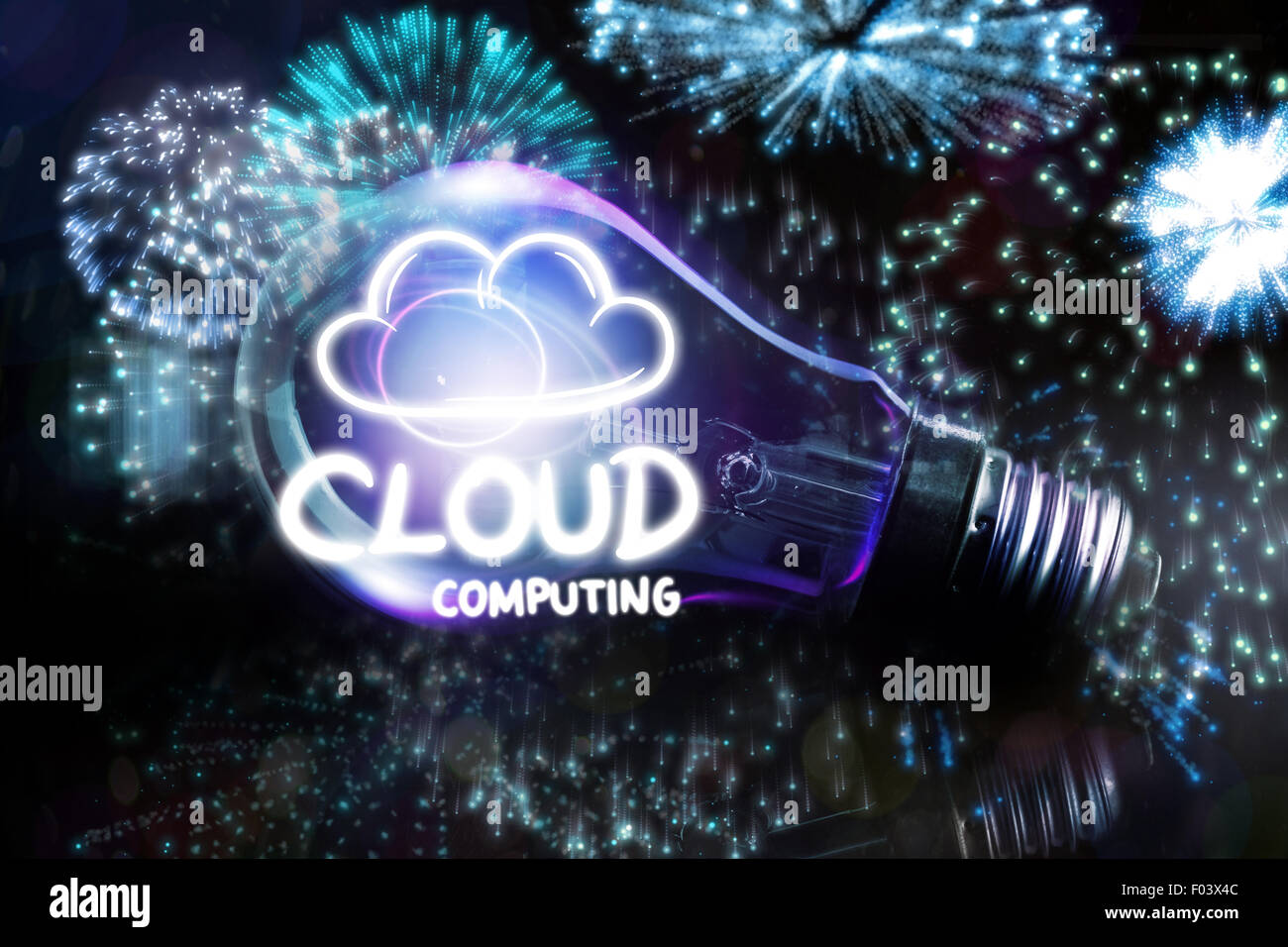 Imagen compuesta de cloud computing Foto de stock