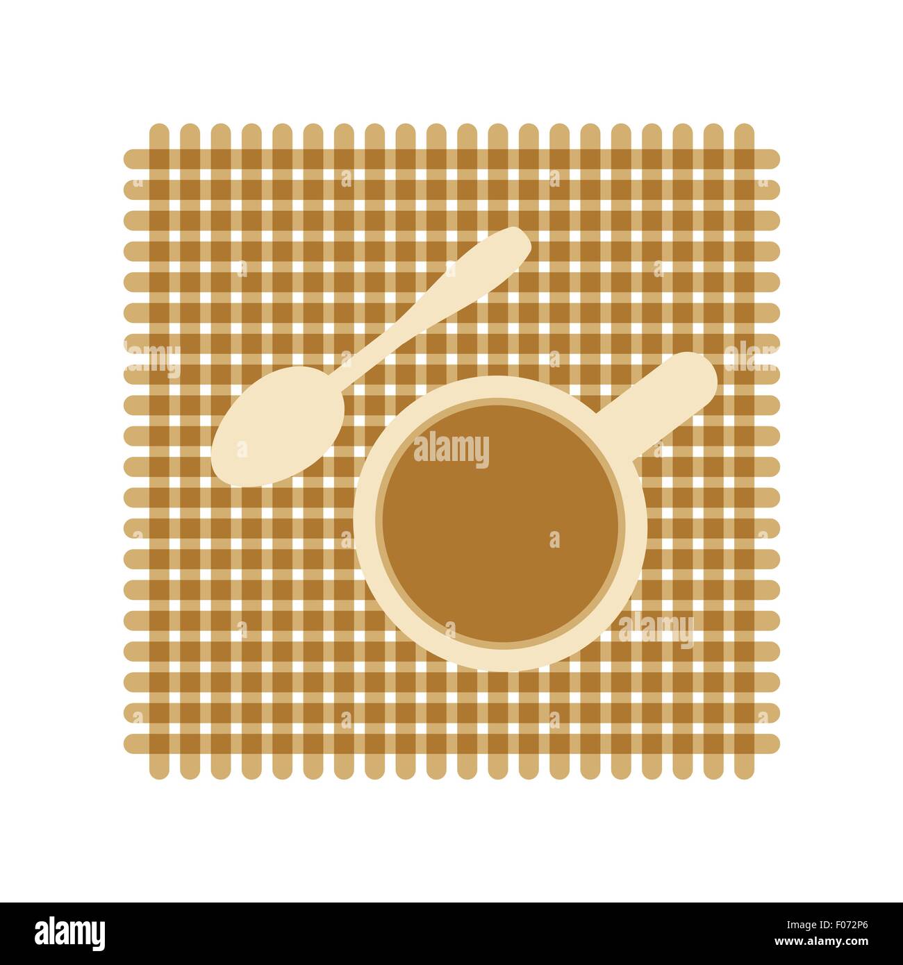 El icono de la taza de café de cuchara ilustración vectorial Ilustración del Vector