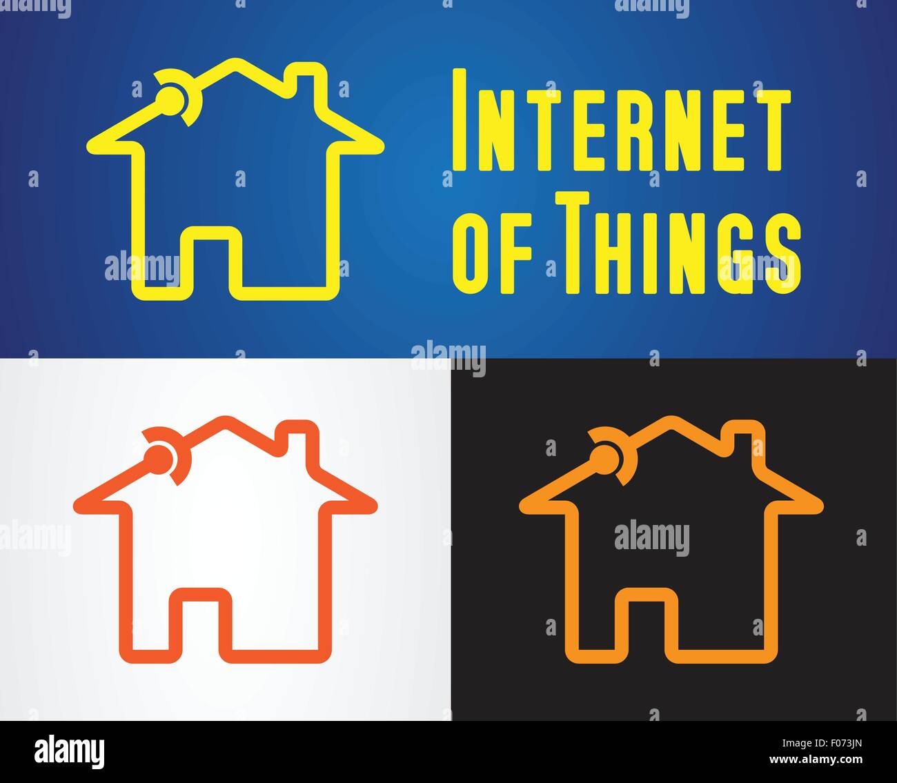 Casa con símbolo de conexión de internet de las cosas como icono ilustración vectorial Ilustración del Vector