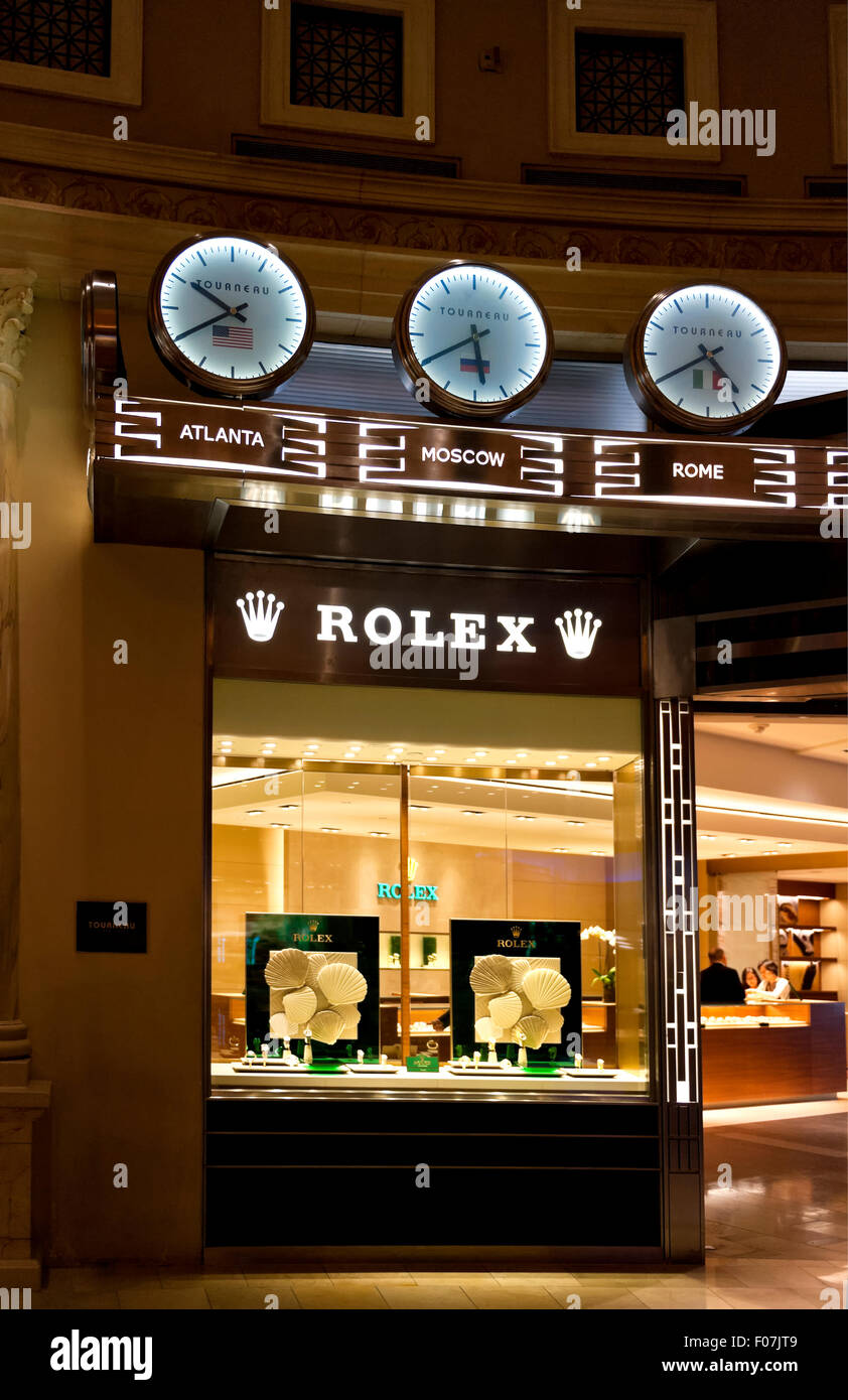 Tienda Relojes de lujo exclusivo en las tiendas Caesars en Las Vegas Fotografía de stock - Alamy