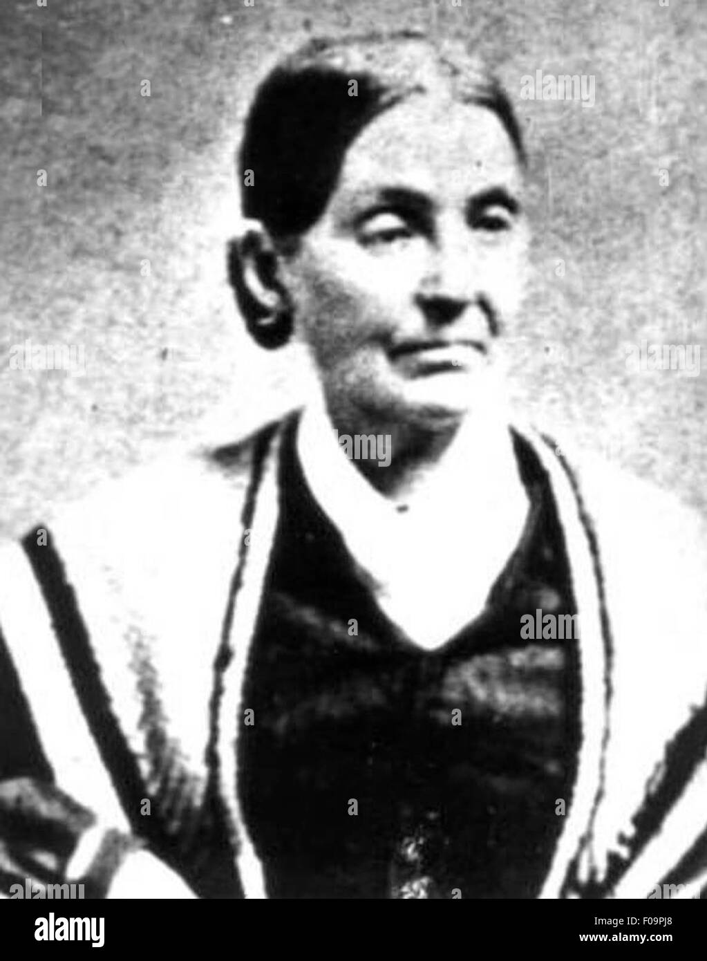 Emma Hale Smith Bidamon, viuda del fundador de la Iglesia Mormona Joseph Smith, circa 1870 Foto de stock