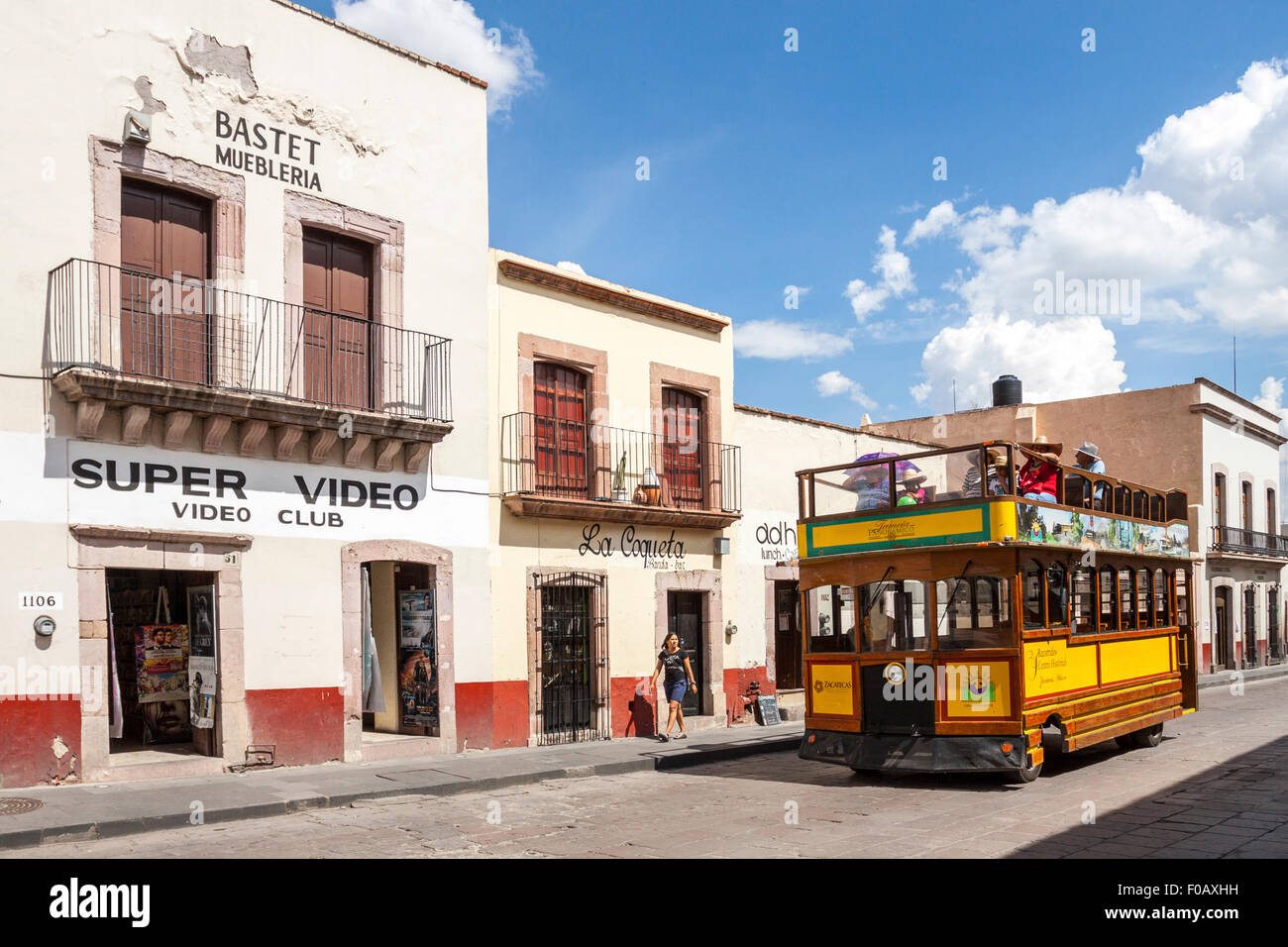 Arquitectura mexicana urbana en el centro de la ciudad. Zacatecas, ZAC