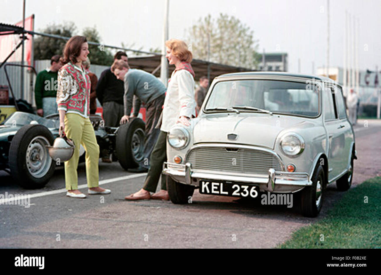 Mini Cooper en Goodwood 1961 Foto de stock