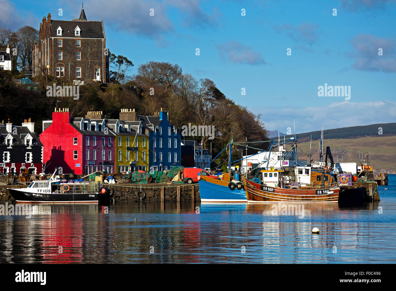 Puerto de Tobermory Isle Of Mull, Escocia, Reino Unido Foto de stock