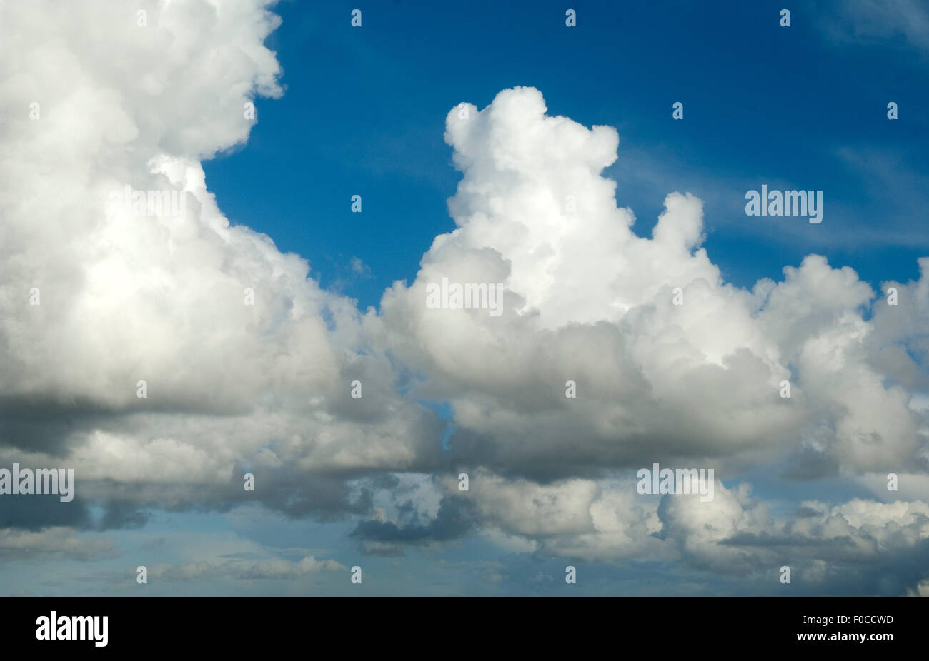 Wolken, Blau Konvektionswolken; Blauer Himmel; Foto de stock