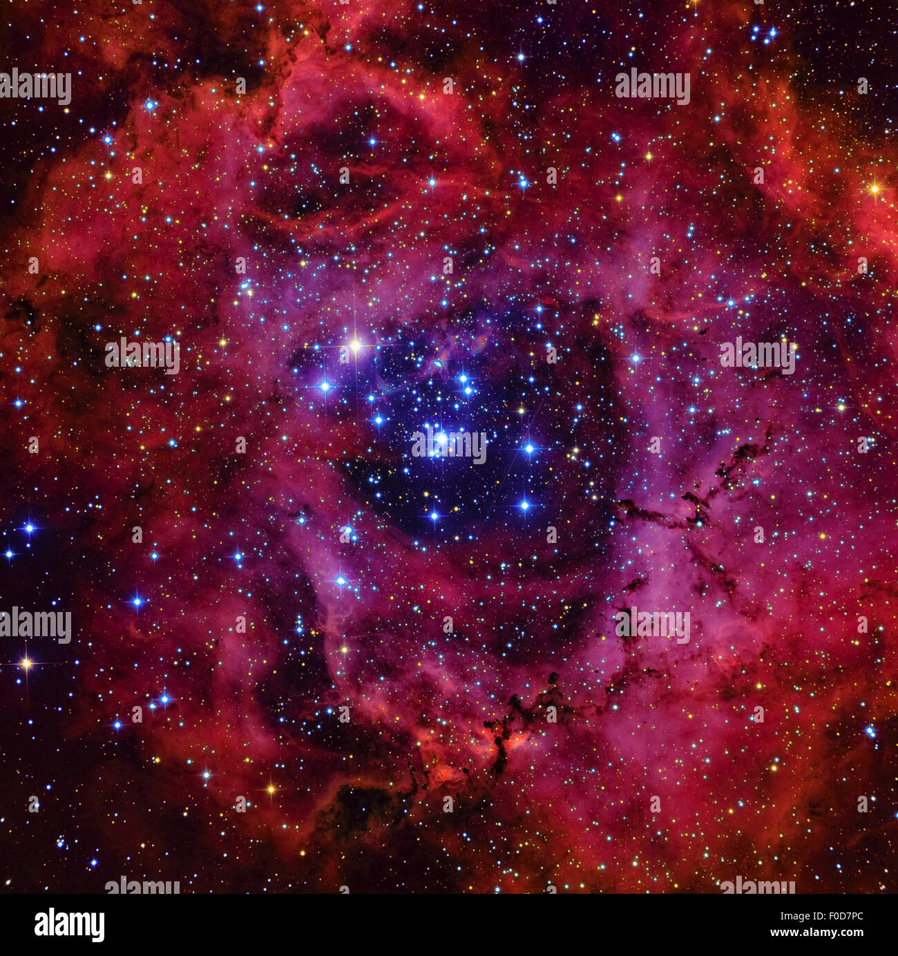 La nebulosa Roseta Foto de stock