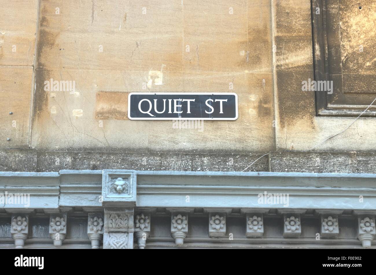 Calle tranquila, de la ciudad de Bath, Inglaterra Foto de stock