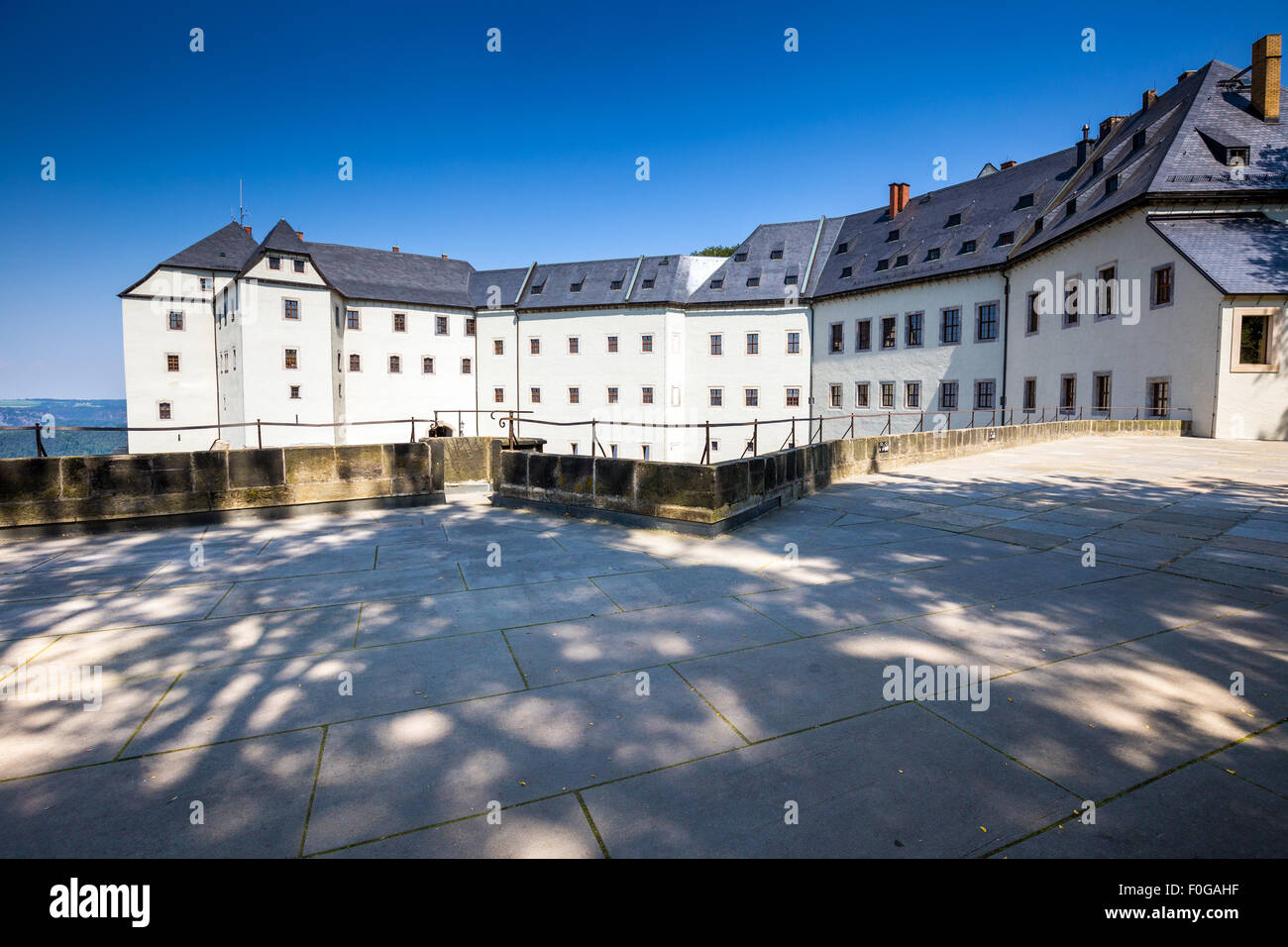 Fortaleza Koenigstein, Suiza sajona, Sajonia, Alemania, Europa Foto de stock