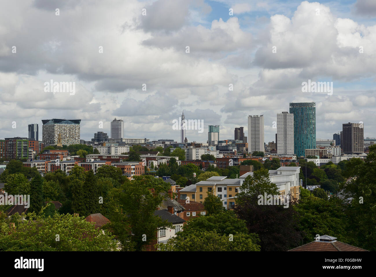 El horizonte del centro de la ciudad de Birmingham UK Foto de stock