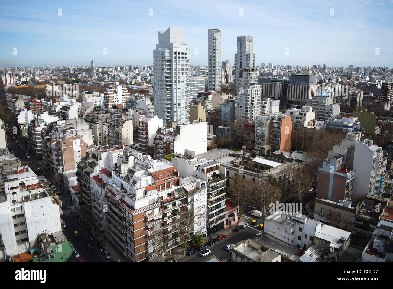 Vista aérea de la ciudad de Buenos Aires, Argentina. Los edificios. Foto de stock