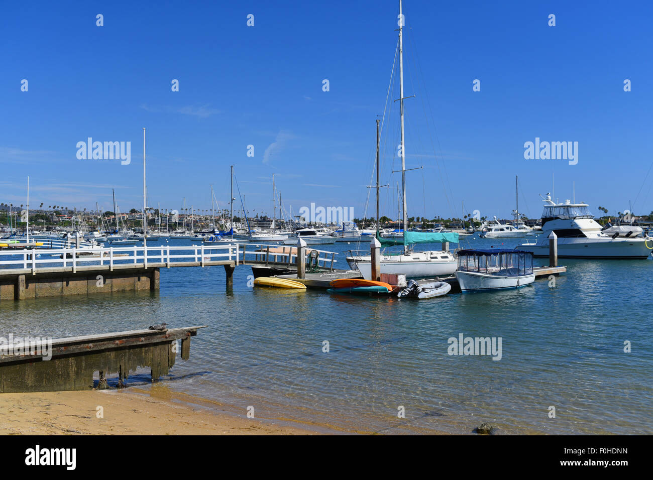 Ee.Uu. California Orange County CA Newport Beach Balboa Island vacaciones de verano Foto de stock