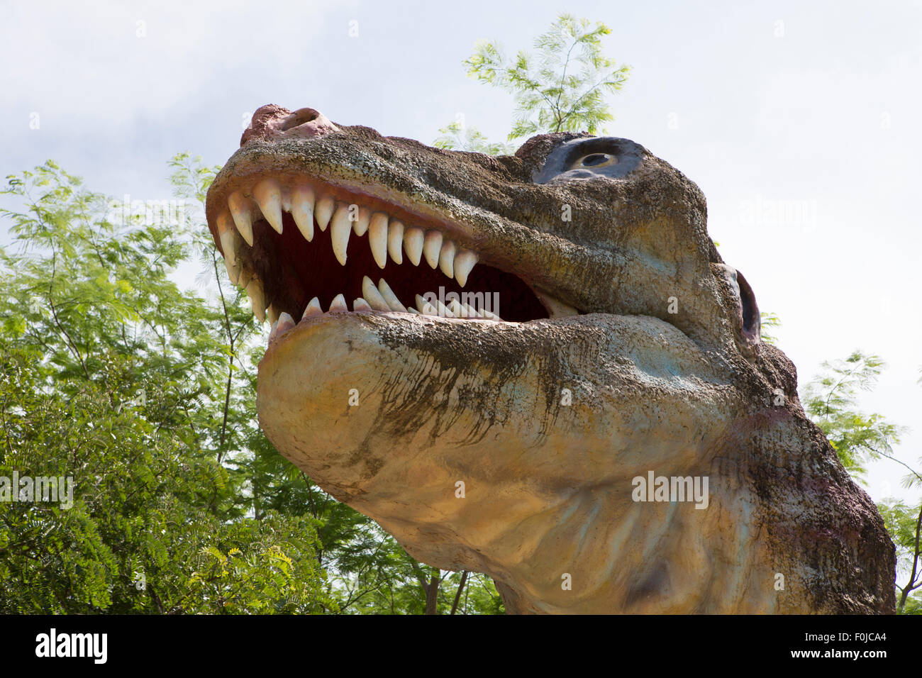 Modelo de un tiranosaurio en un parque de dinosaurios, Costa Rica  Fotografía de stock - Alamy