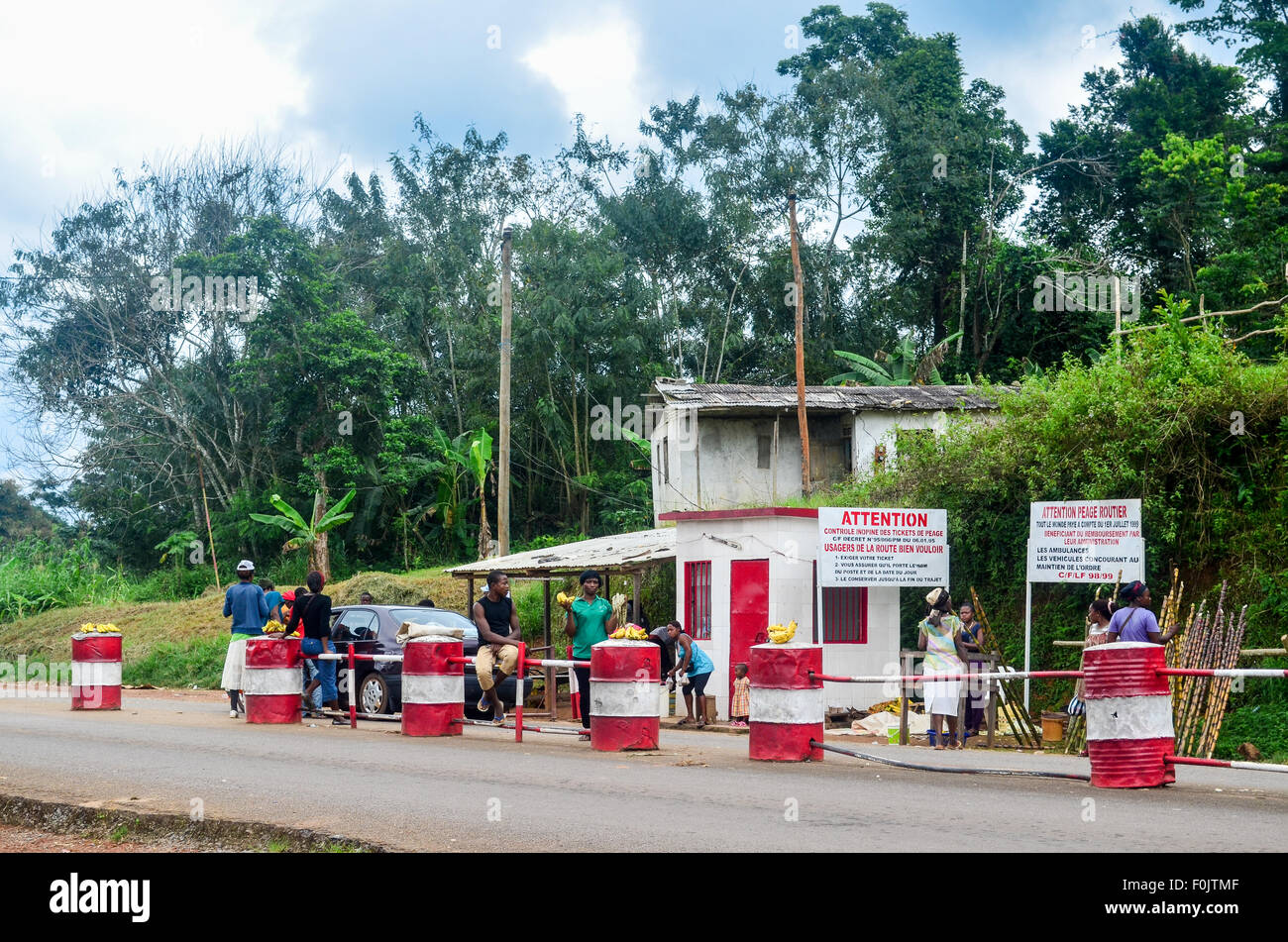 Checkpoint en Camerún Foto de stock