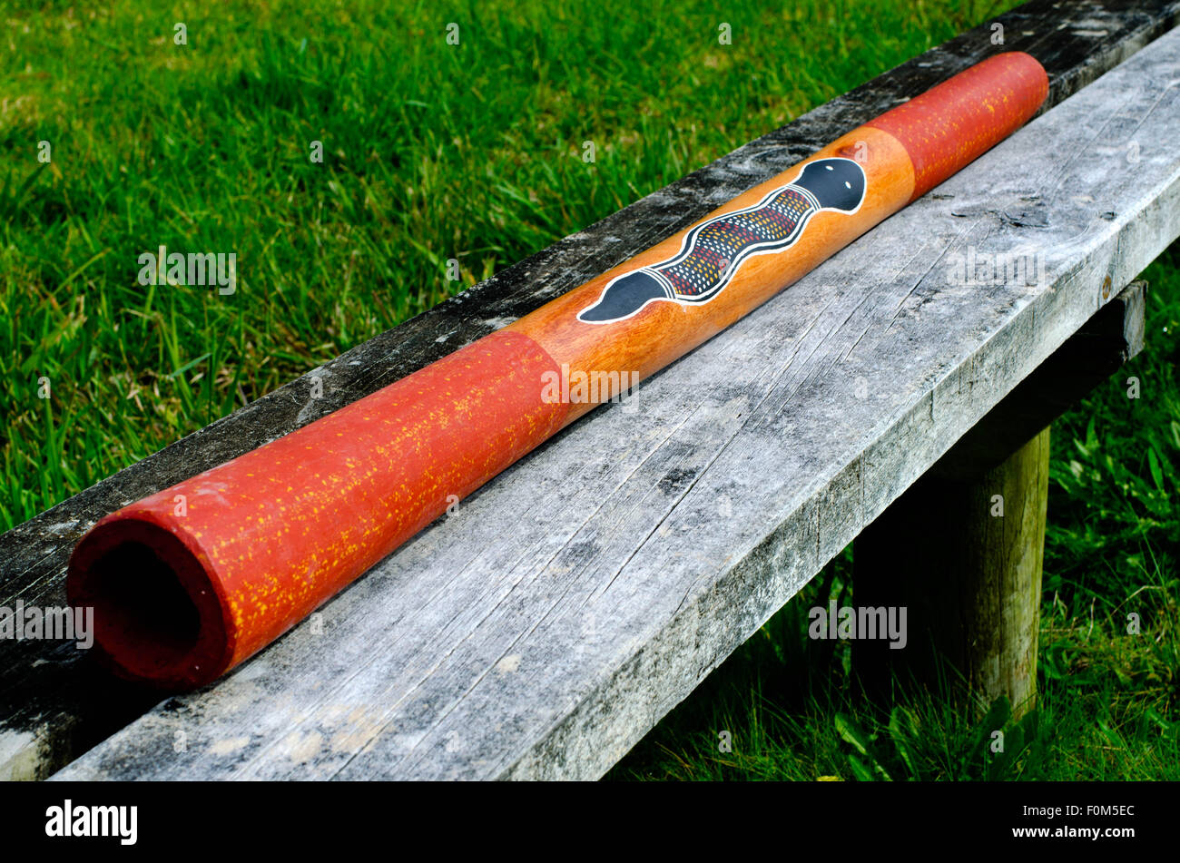 QUEENSLAND, AUS Dec 20 2014Australian Didgeridoo.Es un instrumento