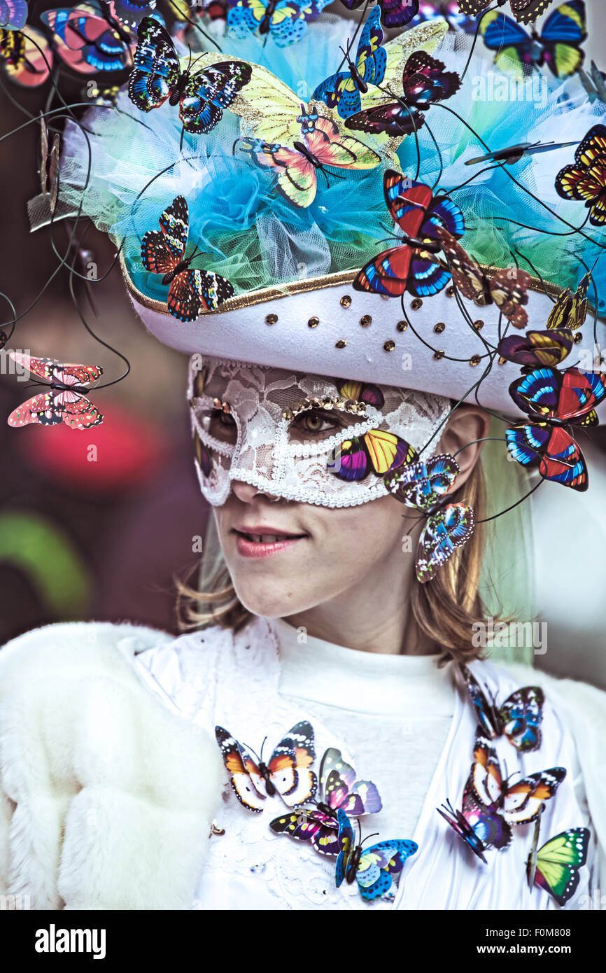 Hermoso traje y sombrero en el Carnaval de Venecia Fotografía de stock -  Alamy