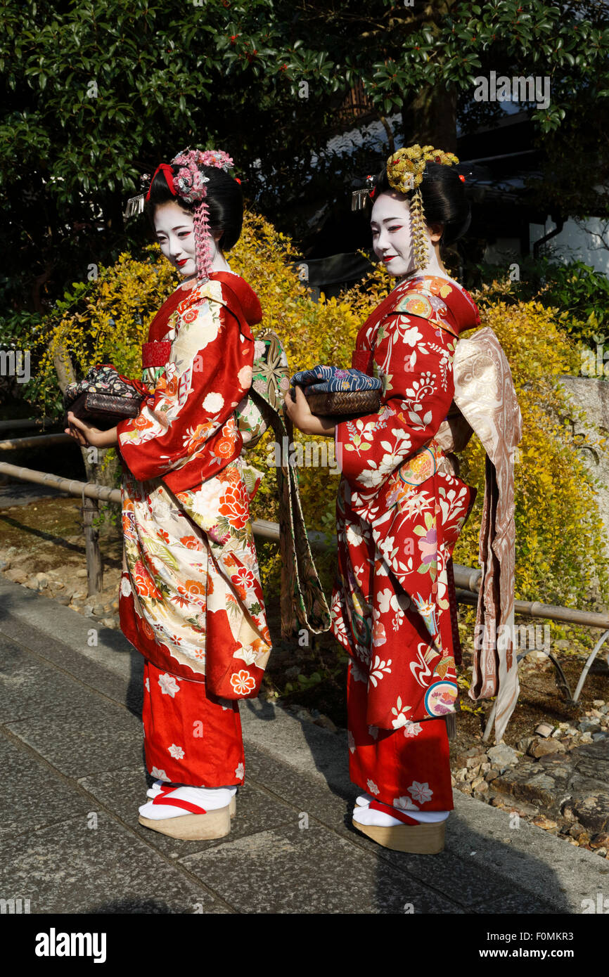 Las Geishas japonesas, Kyoto, Japón, Asia Foto de stock