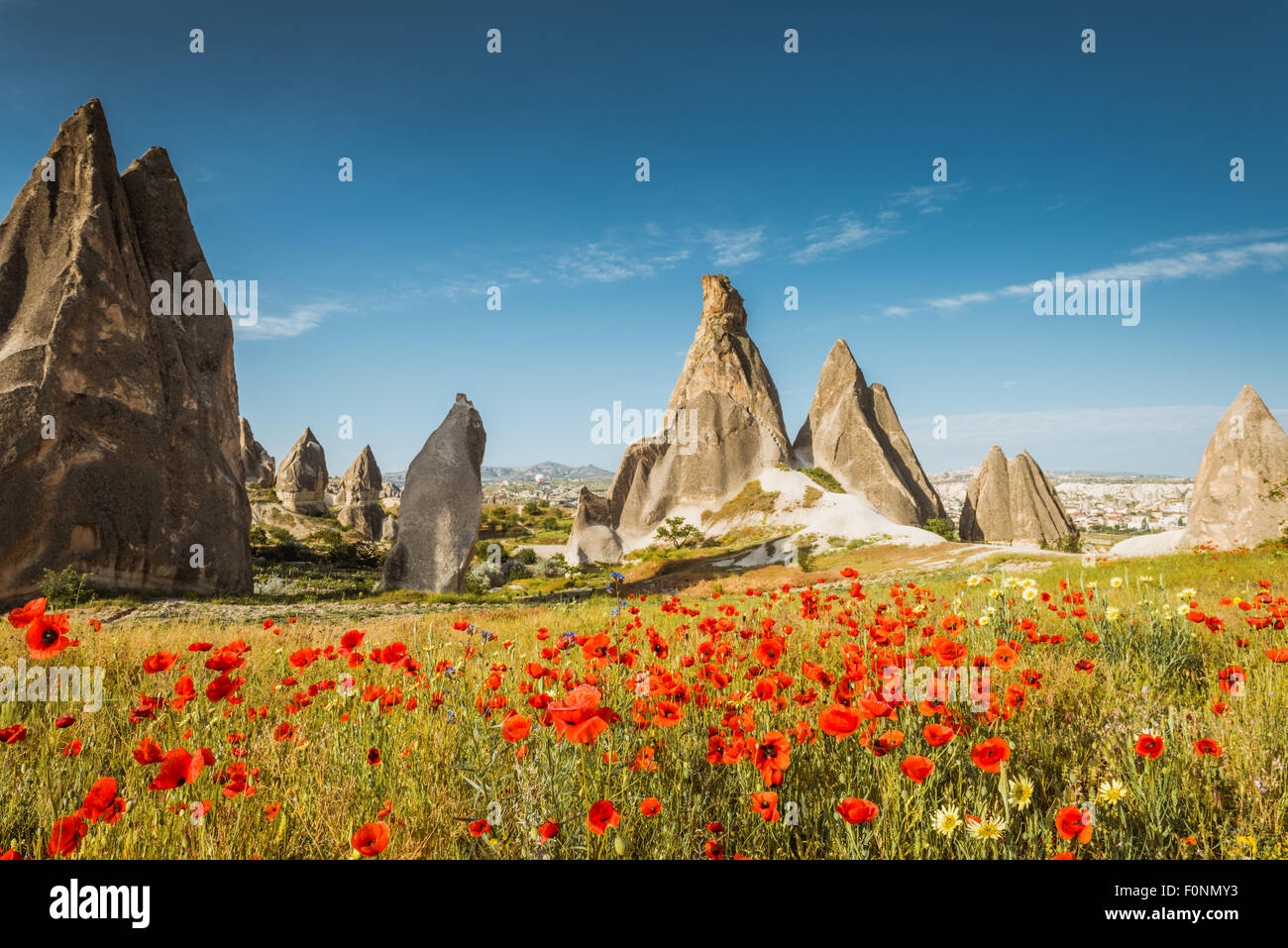 Primavera en Cappadocia, Turquía Foto de stock
