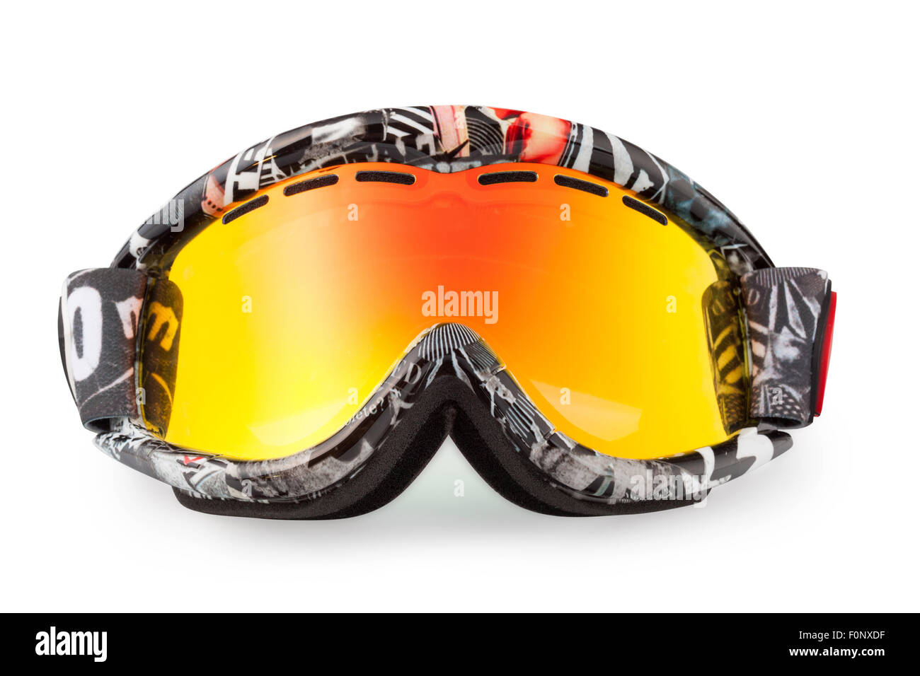 Máscara de esquí con GG en inyección marfil