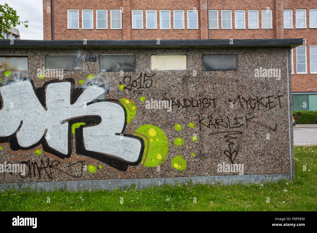 Graffiti en una pared. Foto de stock