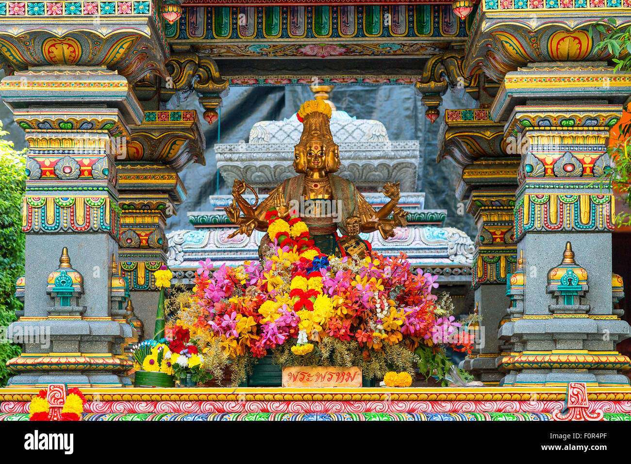 Tailandia, Bangkok, templo de Sri Maha Mariamman Foto de stock