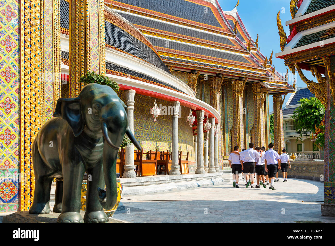 Tailandia, Bangkok, Wat Ratchabophit Foto de stock