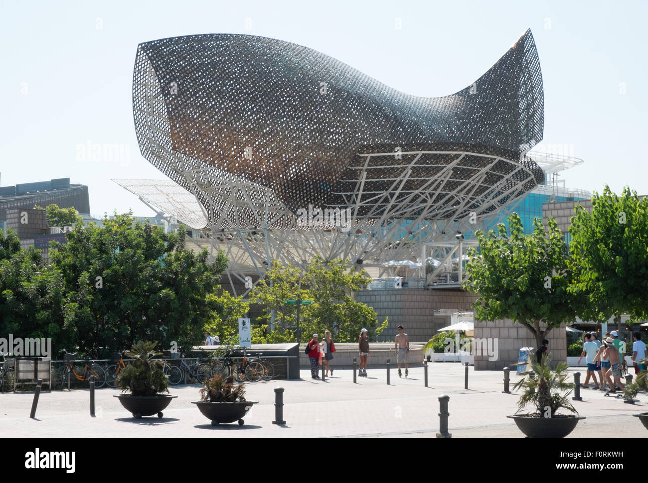 La Barcelona de pescado o de peix, una gran escultura realizada por el