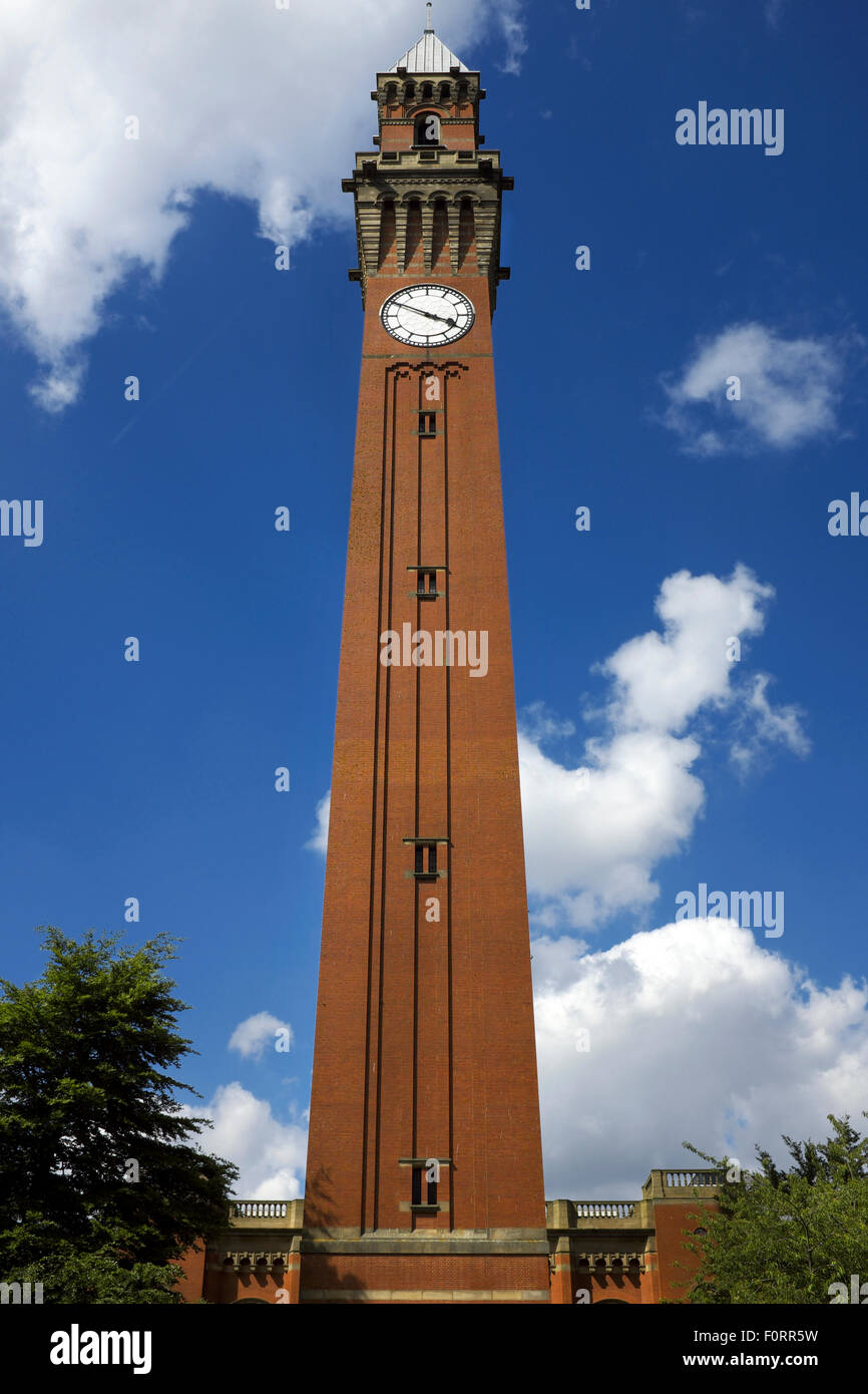 La Torre del Reloj de Memorial de Joseph Chamberlain, Universidad de Birmingham, West Midlands, Inglaterra, Reino Unido. Foto de stock