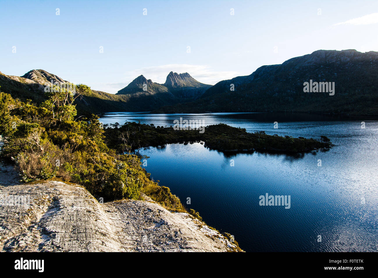 Cradle Mountain & Lago Dove, Cradle Mountain-Lake St Clair National Park, Tasmania Foto de stock