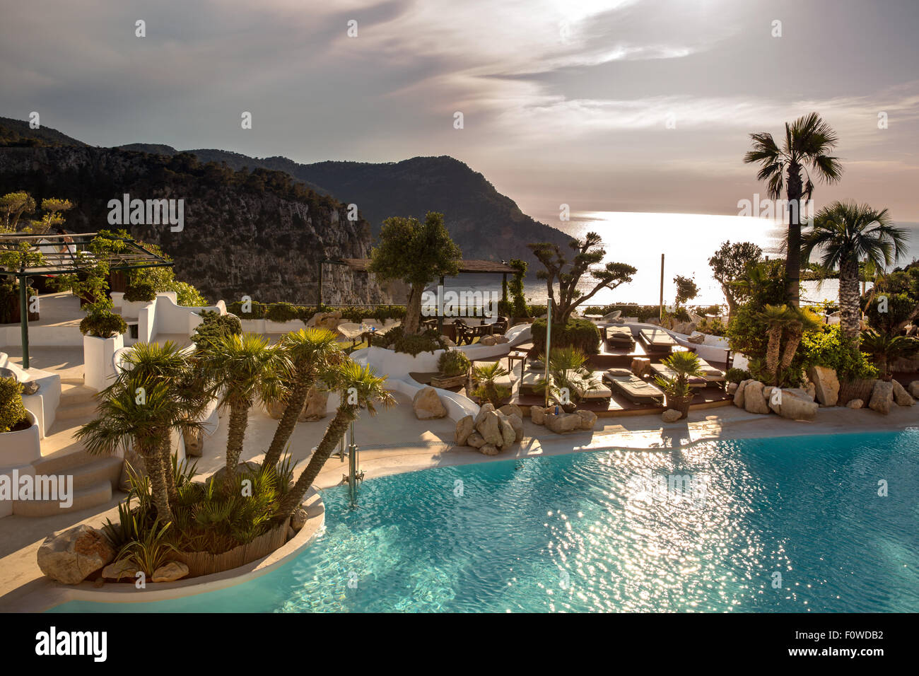 Hotel Hacienda Na Xamena en Ibiza Foto de stock