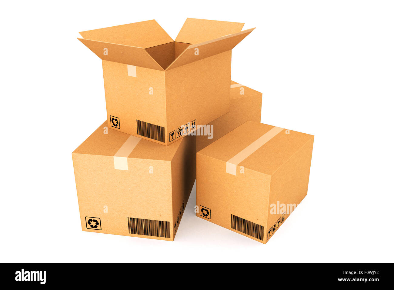 Medio Fantástico genéticamente Las cajas de cartón. La carga, la entrega y la logística de transporte de  almacenamiento Fotografía de stock - Alamy