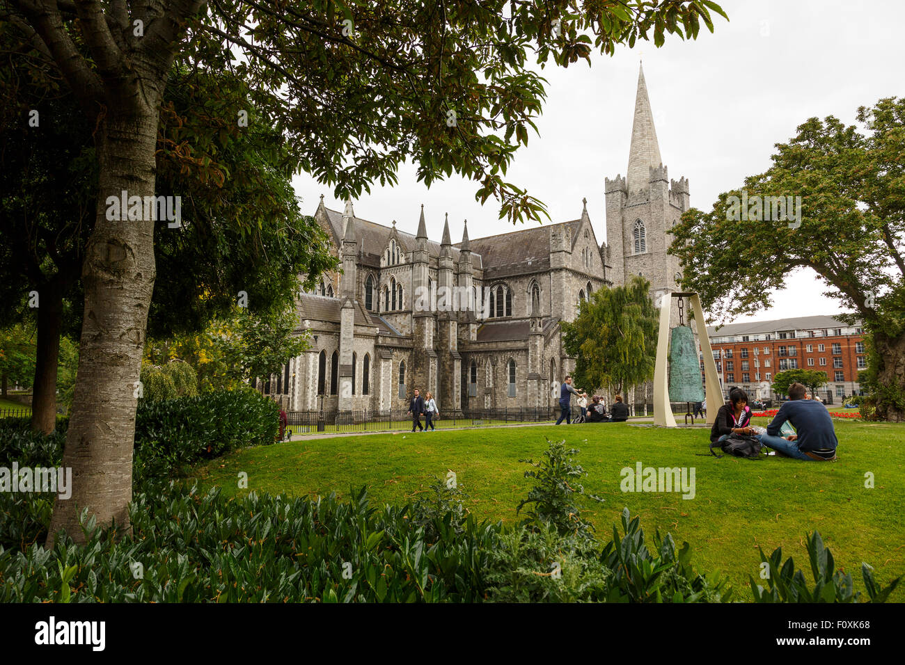 'Park, St Patrick's Cathedral, Dublín, Irlanda, Europa Foto de stock