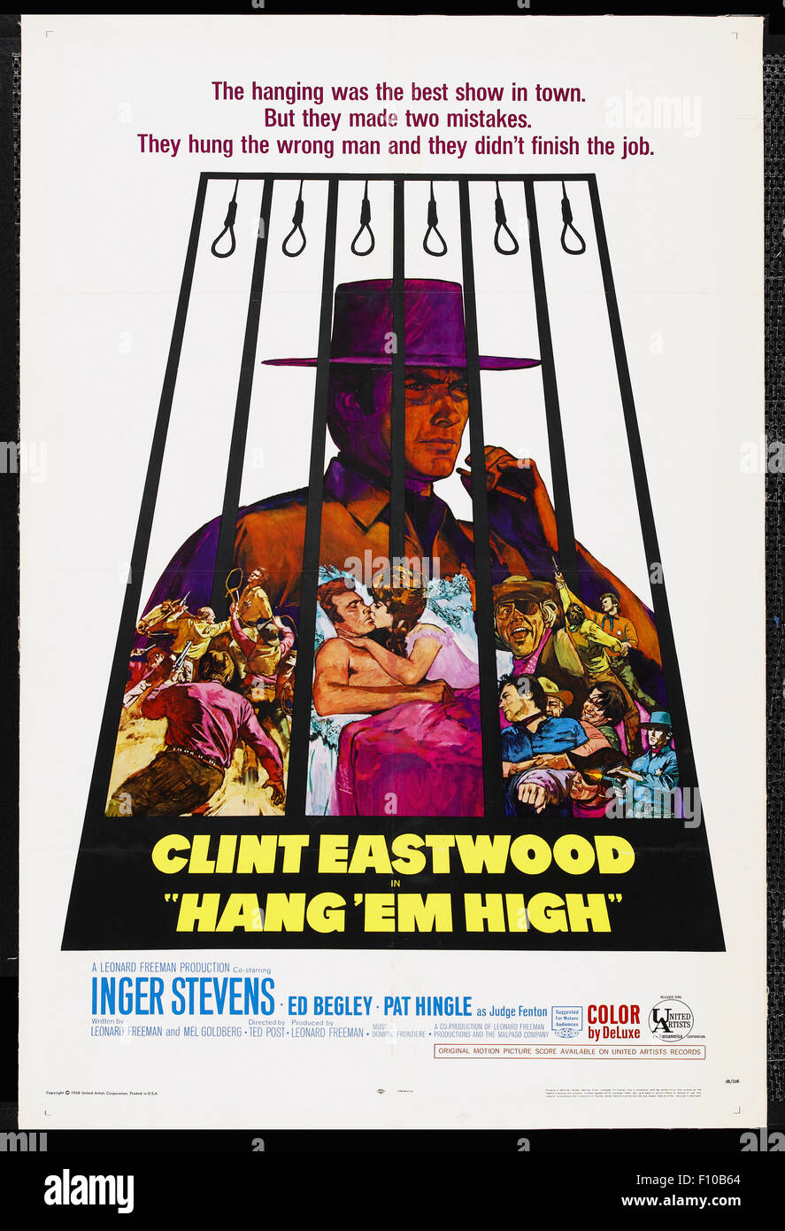 Hang 'Em High - póster de película Foto de stock