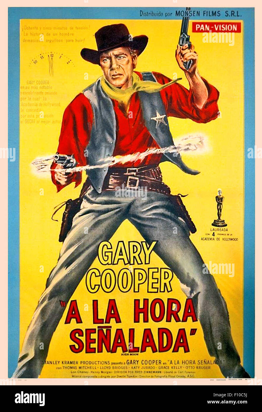 High Noon - Spanish Movie Poster Foto de stock