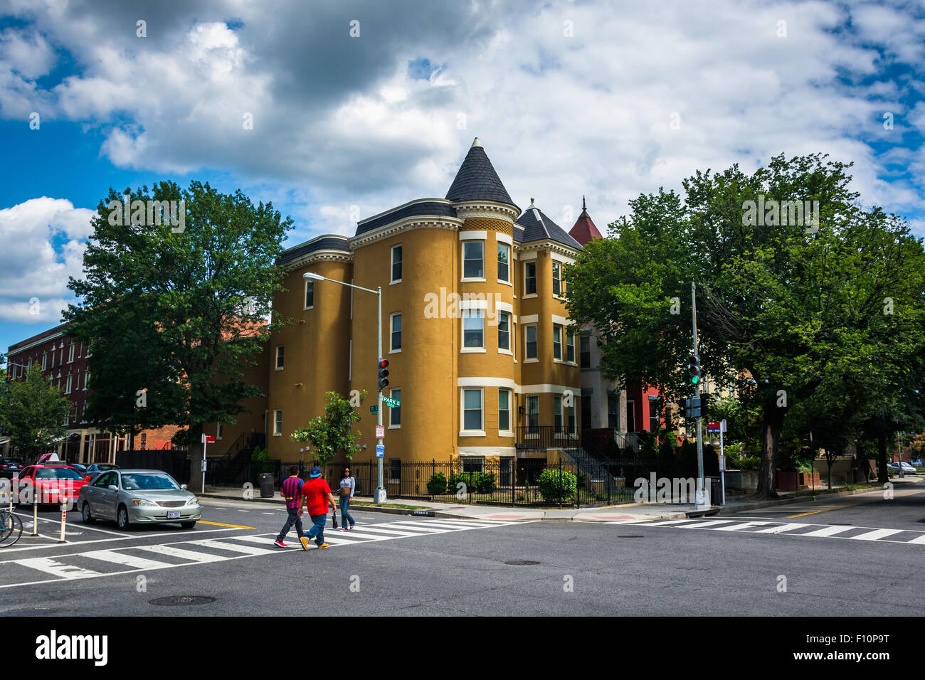 Edificios históricos en Columbia Heights, en Washington, DC. Foto de stock