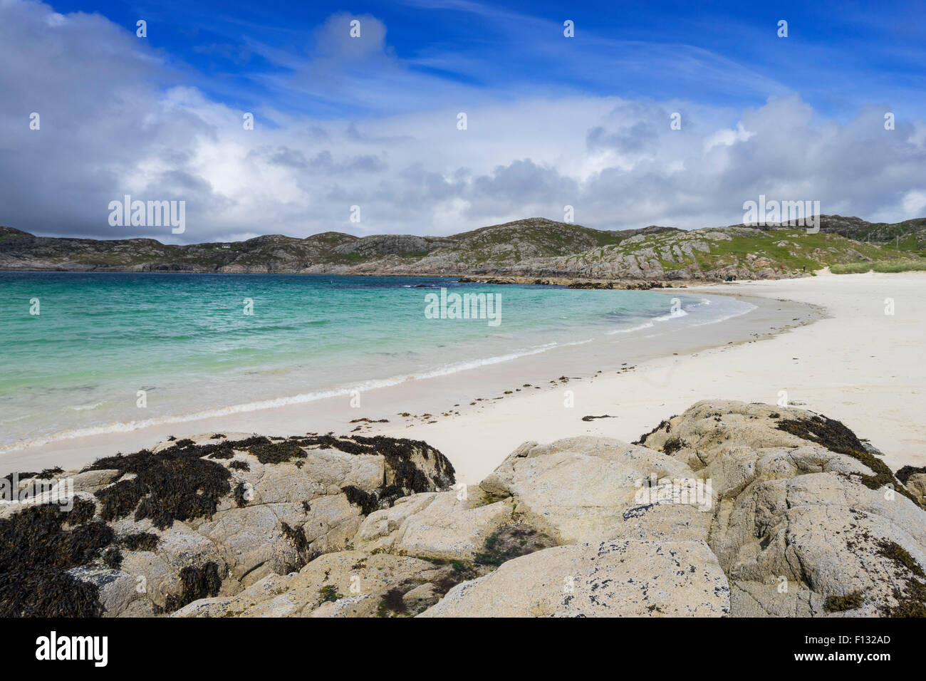 Playa de Achmelvich en Assynt, Sutherland, noroeste de Escocia Foto de stock