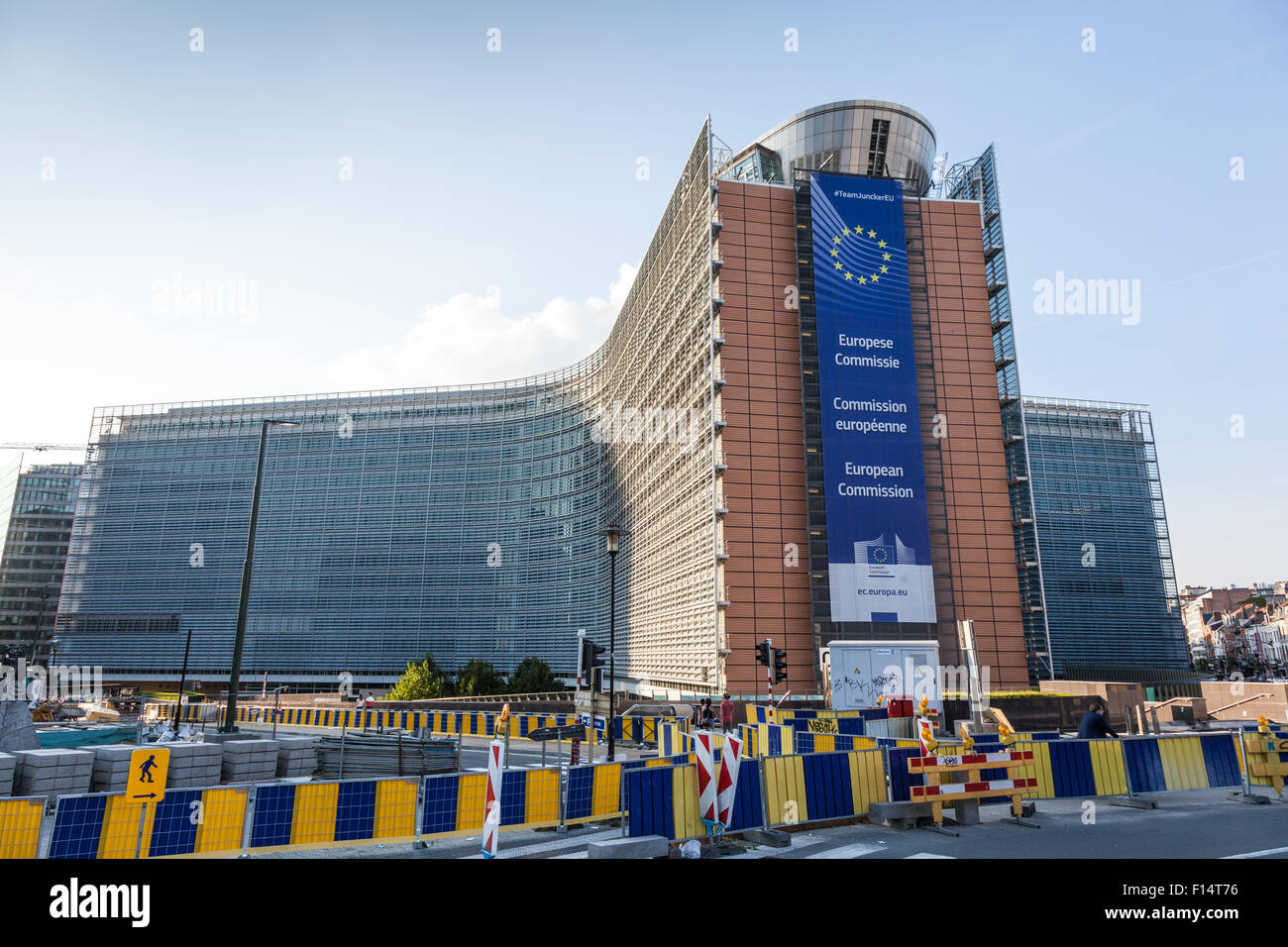Le Berlaymont - edificio de la Comisión Europea en Bruselas, Bélgica Foto de stock
